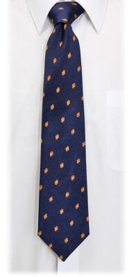 COLORATA / Corbata Unbella Pulpo Patrón Fino Azul Marino / De Japón Foto 1 de 4