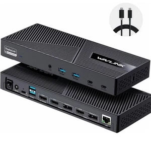 WAVLINK UG63PD25 15 en 1 DisplayLink Estación de Acoplamiento Soporte Triple Pantalla 130W - Imagen 1 de 14