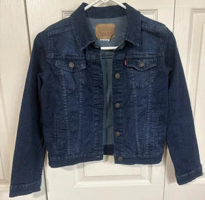Levi Strauss Dark Blue Boys Girls 32" Chest Jean Jacket - Picture 1 of 3