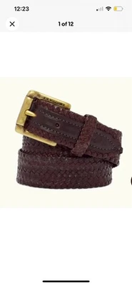 RM Williams Kangaroo Plait Leather Belt R.M. Braided - Brown 32 Rare As New - image 1 of 4