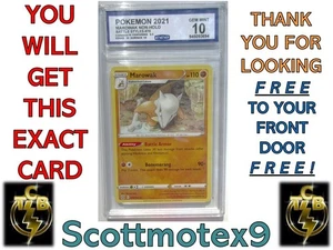 2021 Pokemon Marowak NON-HOLO Sword and Shield Battle Styles #70 HP 110 CCG 10 - Picture 1 of 7