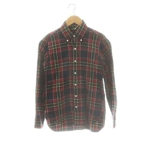 Cybasic Six SCYE BASICS Cotton Check Shirt Button Down Long Sleeve Red SY Used 9 - Picture 1 of 7