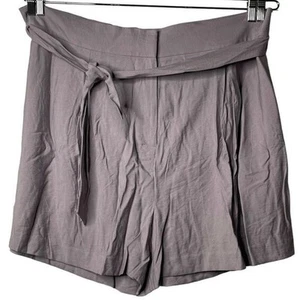 Leith Women's Pleated Tie Belt Paperbag Shorts High Waisted Pants Plus Size 3X - Picture 1 of 11