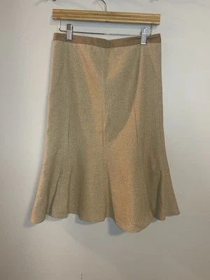 Banana Republic Retro Camel Wool Skirt Geek Secretary Women's Sz 6 - Image 1 of 4