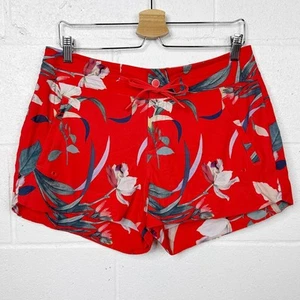 Athleta Hudson Boardshorts Damen 10 rot Blumen Hawaii-Print - Bild 1 von 7