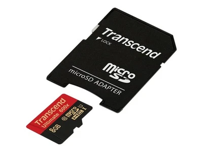 Transcend 8GB microSDHC Class 10 UHS-I (Ultimate) 8 GB TS8GUSDHC10U1 - Immagine 1 di 2