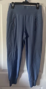 Athleta Women's Venice Moto High Rise Athletic Work Out Sz Small Blue Jogger - Picture 1 of 10