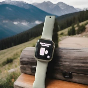 APPLE WATCH SERIES 7 41MM BLUE PARTS OR REPAIR LOCKED - Photo 1 sur 4