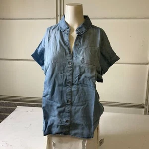 CLOTH & STONE By Anthropologie Breezy Buttondown Blouse Women's Size M - Picture 1 of 6