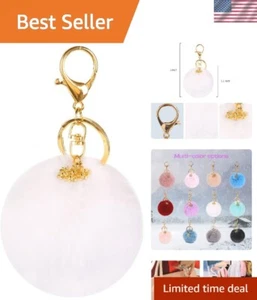 Pom Pom Keychain Artificial Fur Ball Keychain Fluffy Accessories Car Bag Charm - Picture 1 of 7
