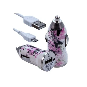 Chargeur voiture allume cigare USB avec câble data CV14 pour Alcatel : One Touch - Photo 1/2