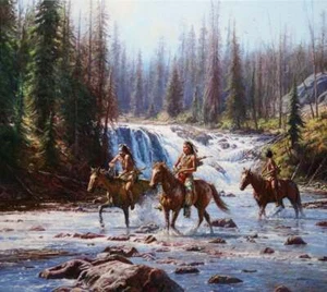 Martin Grelle - Krähen im Yellowstone - S/N Canvas Giclee - 36 x 40 - NEUWERTIG - Bild 1 von 1