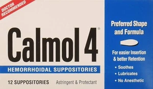 Calmol 4 Hemorrhodial Suppositories, 12 Count - Picture 1 of 1