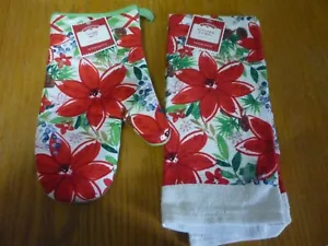 Juego de guante y toallas de cocina para horno de vacaciones de Navidad (nuevo) - Imagen 1 de 4