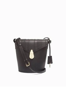 Calvin Klein Lock Leather Small Bucket Bag - Picture 1 of 3