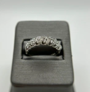 1TCW natürlicher Diamant Bandring in 14kt Weißgold - Bild 1 von 7