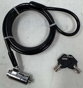 Notebook Lock with Key – 6ft Anti-Theft Cable for Laptops - Ships Today! - Afbeelding 1 van 3