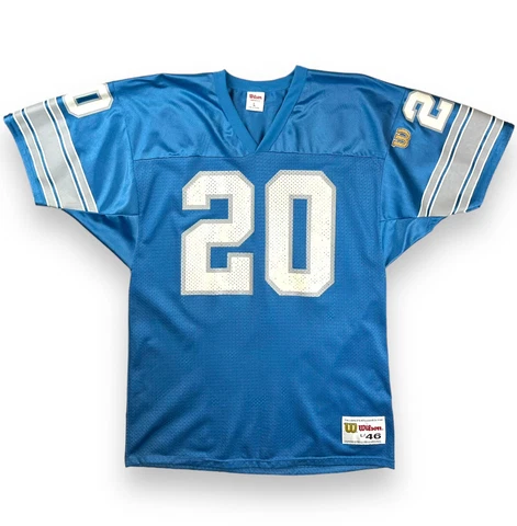 Vintage Wilson NFL Detroit Lions Barry Sanders #20 Football Jersey Mens Large Cover