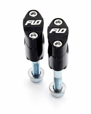 Flo  Black  Rubber Mount Fat 1 1/8" 28.5mm Oversize Handlebar Clamp Bar Mounts - Image 1 of 4