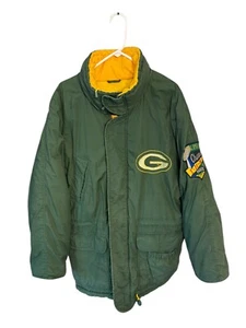 Green Bay Packers Coat Super Bowl Champions I & II Men’s Coat XL - Picture 1 of 12