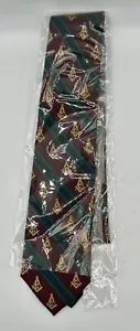Freemason Masonic Square & Compass Silk Repp Tie RWGL Pennsylvania - Picture 1 of 4