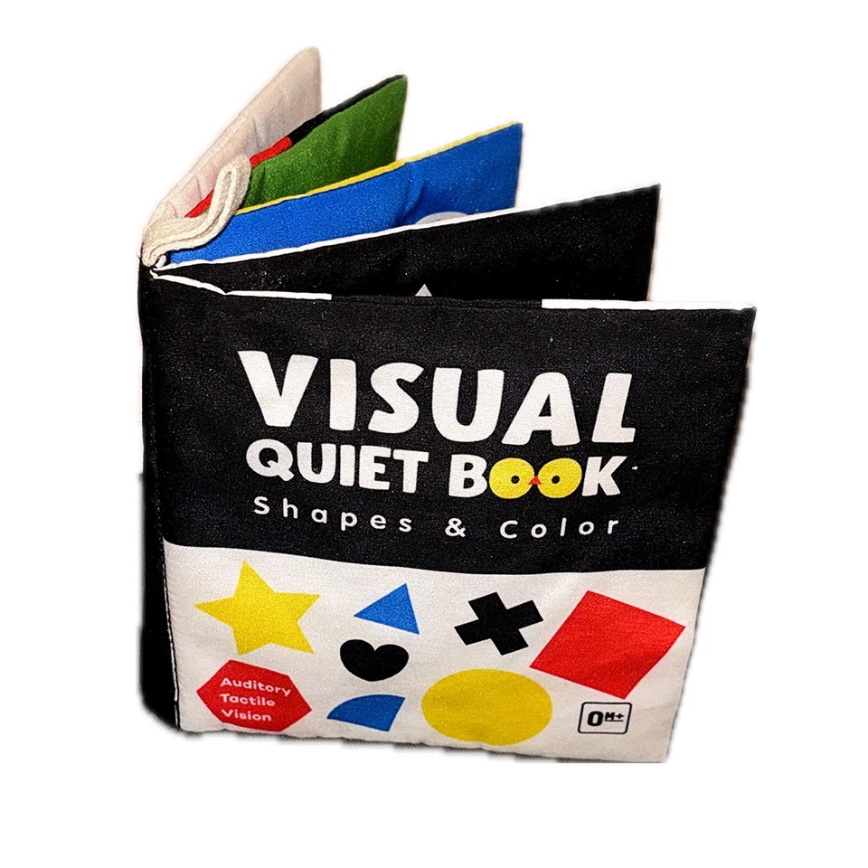 Knister Buch Beiens Visual Quiet Book Baby Formen Spiel Stoff Muster Farben - Bild 1 von 4