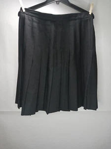 Talbots 100% Pure Wool Pleated Skirt size 14 MADE IN USA Black - Picture 1 of 10