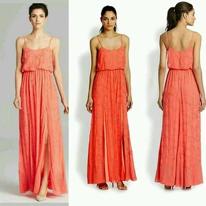 $ 399 NADEL & FADEN Koralle orange Perlen Sternbild Georgette Kleid 10 M3020 - Bild 1 von 22