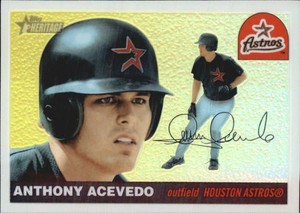 2004 Topps Heritage Chrome Refractors Baseball Card #THC87 Anthony Acevedo /555