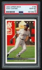 1993 UPPER DECK TONY GWYNN #165 SAN DIEGO PADRES HOF MR. PADRE PSA 10 GEM MINT