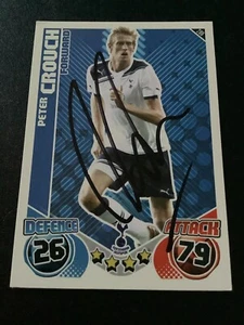 Signed Peter Crouch Tottenham Hotspur Football Match Attax Card - Picture 1 of 1