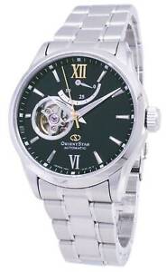 Orient Star Automatic Green Open Heart Dial Analog RE-AT0002E00B 100M Mens Watch