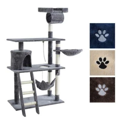 Kratzbaum Katzenbaum Katzenkratzbaum Kletterbaum Spielbaum für Katzen 140 cm XL - Bild 1 von 4