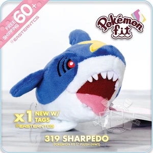 Plüsch 319 Sharpedo - Pokemon Fit - Offizielles 5" Spielzeug - Neu mit Etikett 🇺🇸 - Bild 1 von 1