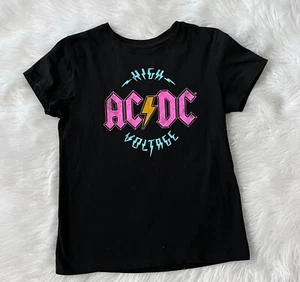 AC/DC Black Tee Shirt Size 18 - Picture 1 of 1