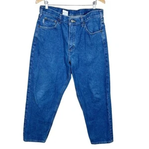 Pantalones de mezclilla de trabajo Carhartt para hombre rectos calce relajado azules 100 % algodón talla 36x30 - Imagen 1 de 9