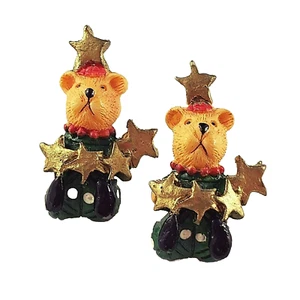 Pendientes Tachuelas Oso de Peluche Resina Pintado De Colección 3D Estrellas Vacaciones Pequeña Luz - Imagen 1 de 8
