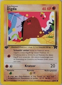 Digda / Diglett 1st Edition German Team Rocket 52/82 Fighting Pokemon LP - Picture 1 of 6
