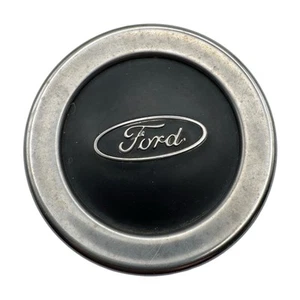 Ford 3.25” OEM Black Silver Horn Cap Emblem 2L5Z-1130-BA Style - Picture 1 of 4