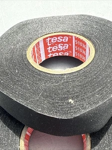 2x TESA 51036 Adhesive Cloth Fabric Exterior Harness Tape High Temp 19mm x 25m - Picture 1 of 2