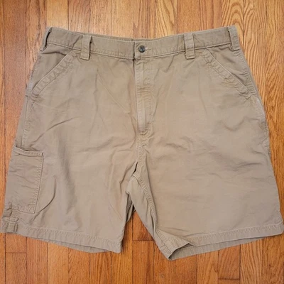 Pantalones Cortos Carhartt Cargo 42 Algodón Tostado Calce Suelto Ropa de Trabajo B147 DKH Bolsillos Foto 1 de 4