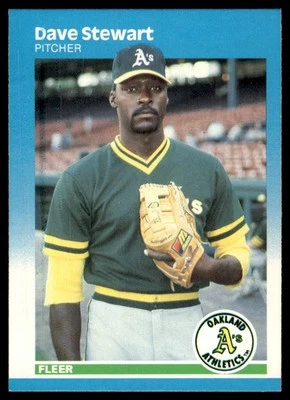 1987 Fleer Dave Stewart Oakland Athletics #406 - Image 1 of 2