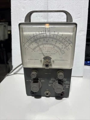 Medidor de tubo de vacío vintage Heathkit VTVM modelo V-7A Foto 1 de 4