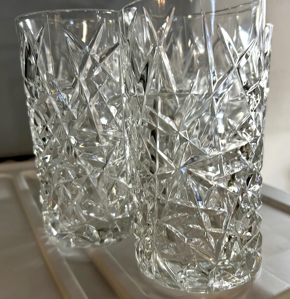 Cristal DArques Sculptra 6" Vaso Vaso 16oz - Juego de 4 Elegantes Vajilla Foto 1 de 4