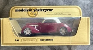 MATCHBOX 'MODELS OF YESTERYEAR', Y-18, 1937 CORD 812, WITH ORIGINAL BOX 1978 - Picture 1 of 4