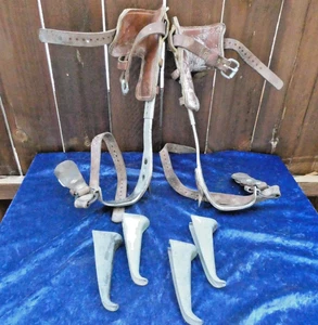 VINTAGE KLEIN BUHRKE VERSTELLBAR LINEMAN'S POLE BAUM KLETTERN GAFFS SPIKES - Bild 1 von 6