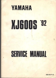 YAMAHA XJ600 S,DIVERSION 600 1992 ORIGINAL FACTORY WORKSHOP MANUAL - Picture 1 of 1