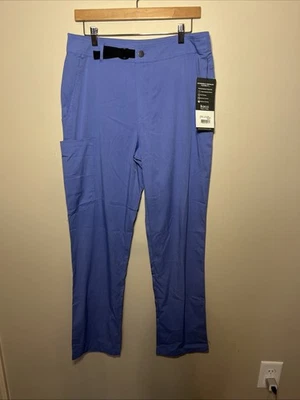 NWT Greys Anatomy 4 Pocket Belt Waist Cargo Scrub Pant Medium Ciel Blue Medical - Image 1 of 4