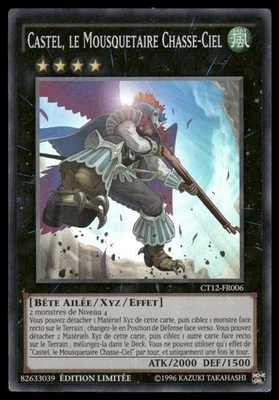 YuGiOh Castel Le Mousquetaire Chasse-Ciel #CT12-FR006 French LE SR NM - Image 1 of 2