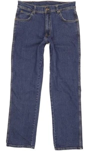 Pantalones de mezclilla regulares rectos azules Wrangler calidad duradera para hombre W31 L29 (101108) - Imagen 1 de 9